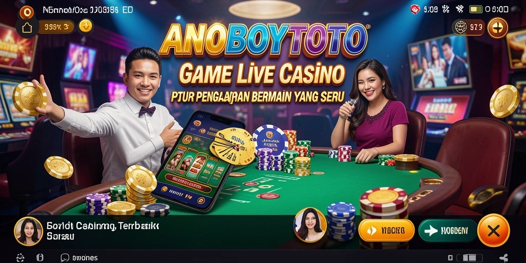 Tampilan gameplay Live Casino di ANOBOYTOTO yang memikat.