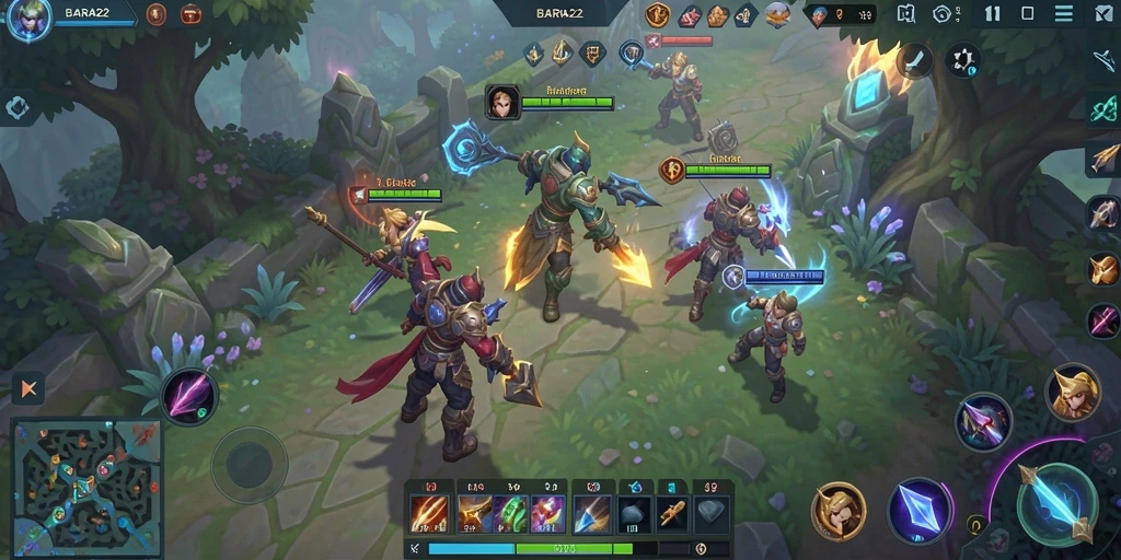 Tampilan gameplay BARA22 yang menarik dan kompetitif.