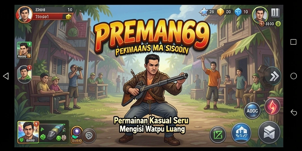 Tampilan penuh warna dari gameplay seru PREMAN69.
